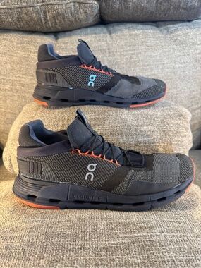 On Running Cloudnova Men’s Running Shoes Black/Flame 26.98127 Size US 12